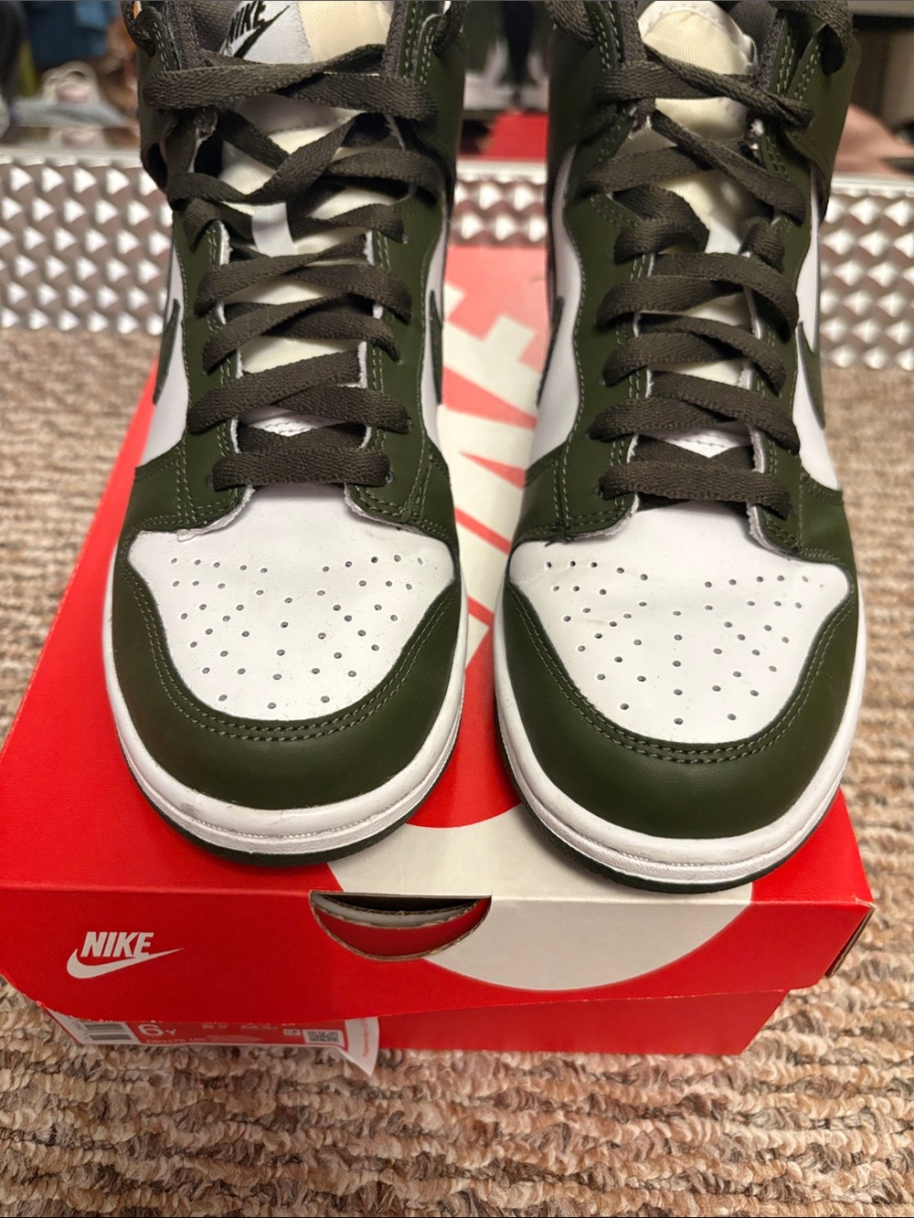 Grade school kids Nike high dunks